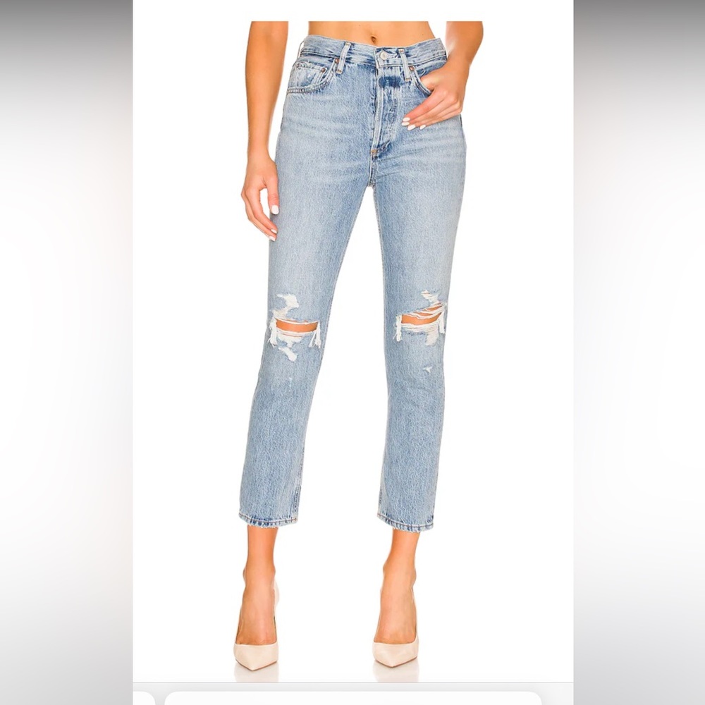 Agolde Riley High Rise Straight Crop Jean Size 24